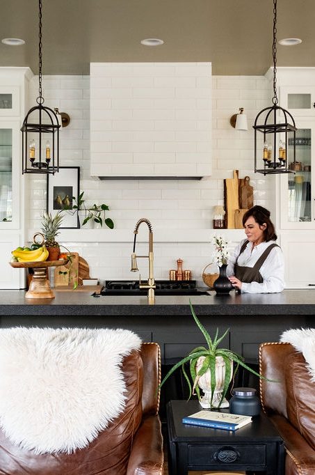 Airbnb_Photography_Lifestyle Specialized Airbnb Lifestyle Image of professionally designed interior with a woman in the space